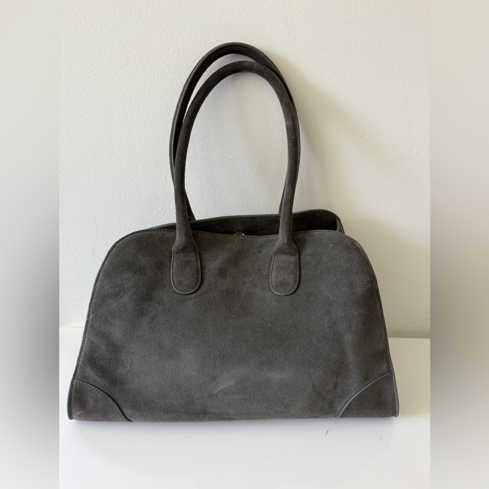 COS Gray Suede Shoulder Bag